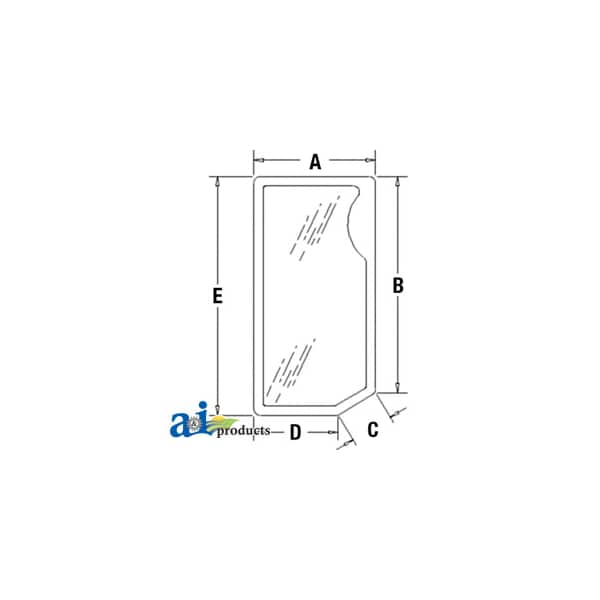Glass, Front, Lower (RH) 37" x23" x2"